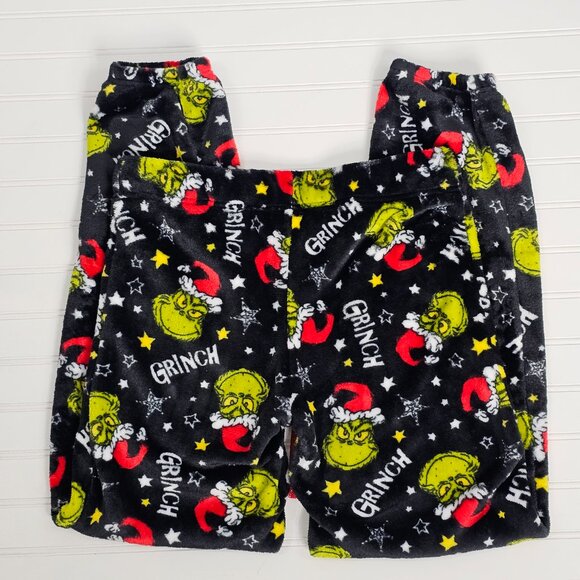 The Grinch Women's Black Plush Christmas Holiday Pajama Pants Size M NWT - Picture 5 of 11